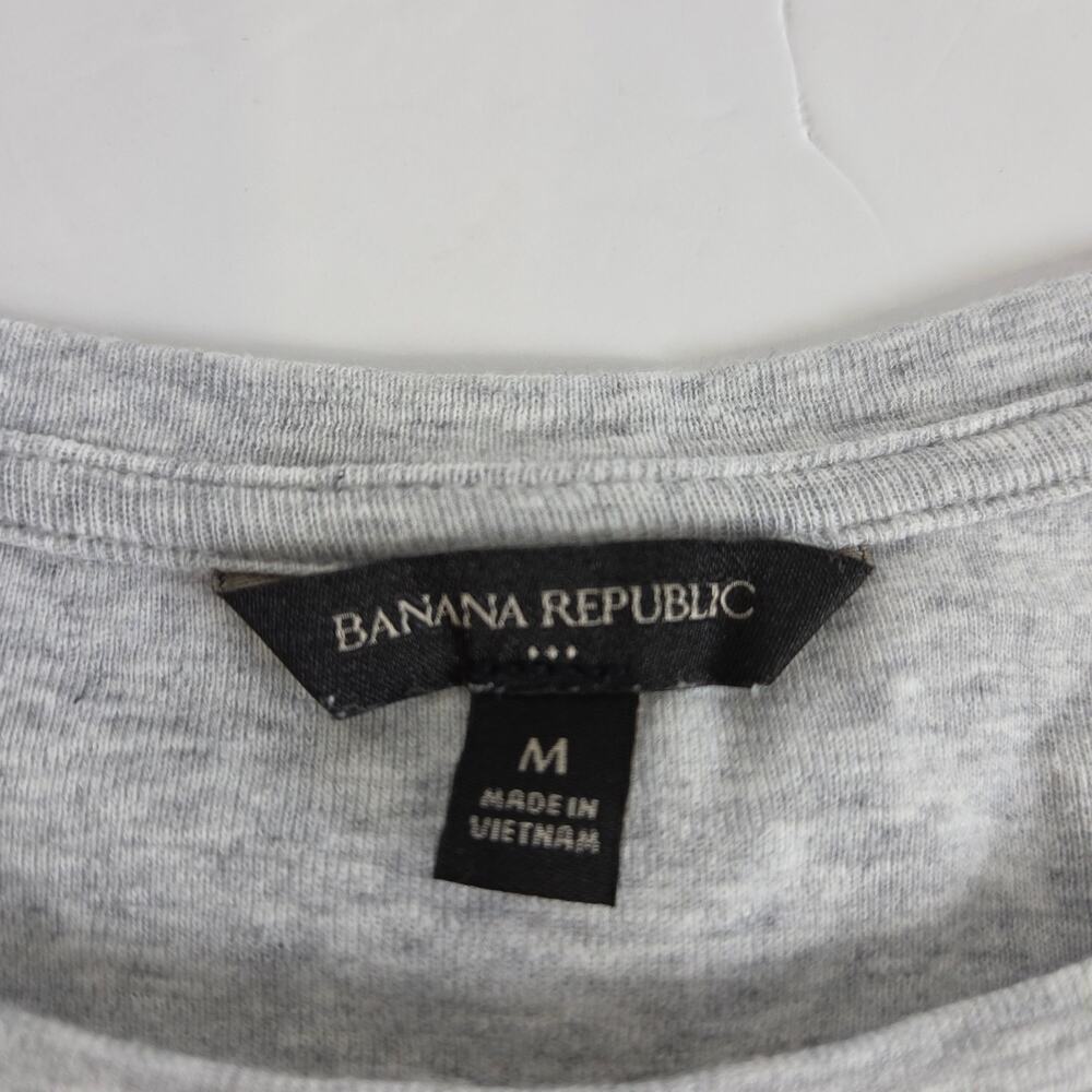 Banana Republic Medium Top Crewneck Tie Waist Gray Casual - Picture 2 of 4